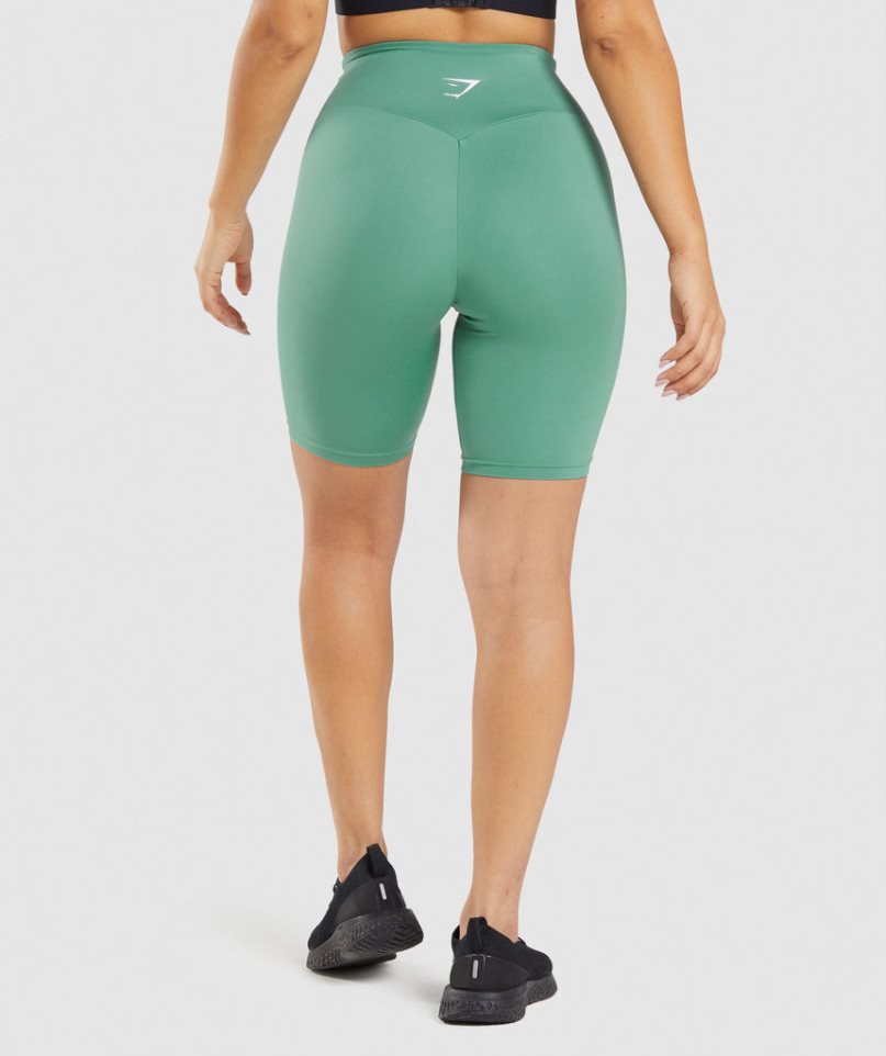 Women's Gymshark Training Cycling Shorts Green | NZ 4FKGRP